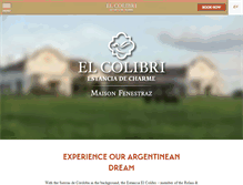 Tablet Screenshot of estanciaelcolibri.com